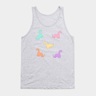 Tiny Lil Pastel Dinosaurs Tank Top